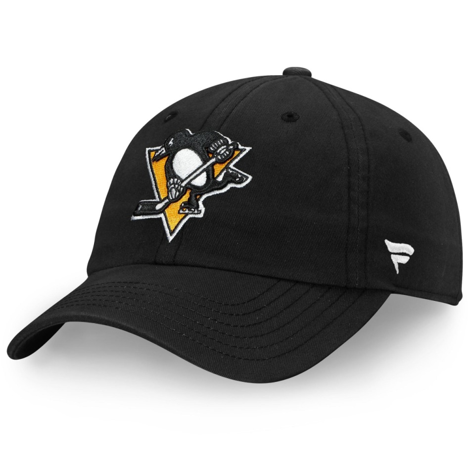 Pittsburgh Penguins čepice baseballová kšiltovka NHL Core Black Curved Unstructured - Pittsburgh Penguins kšiltovky, čepice, rukavice
