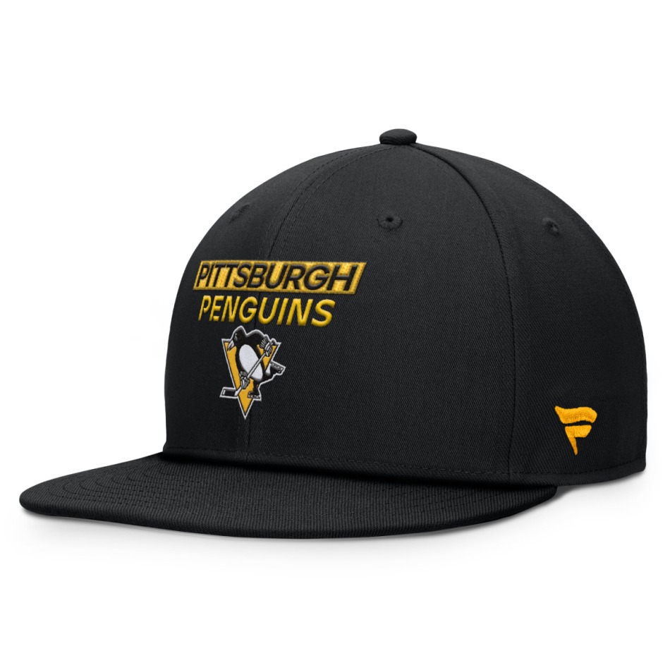 Pittsburgh Penguins čepice flat kšiltovka AP Rink Prime Structured Mid Crown Adj. Squarevisor Snapback - Pittsburgh Penguins kšiltovky, čepice, rukavice