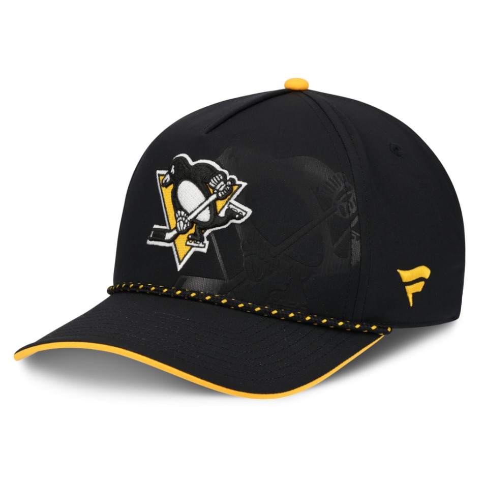Pittsburgh Penguins čepice baseballová kšiltovka NHL Fanatics Black On Stage Podium Draft A-Frame Adjustable