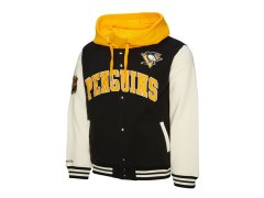 Pittsburgh Penguins pánská mikina s&nbsp;kapucí Courtside Fleece Button Front Current Logo