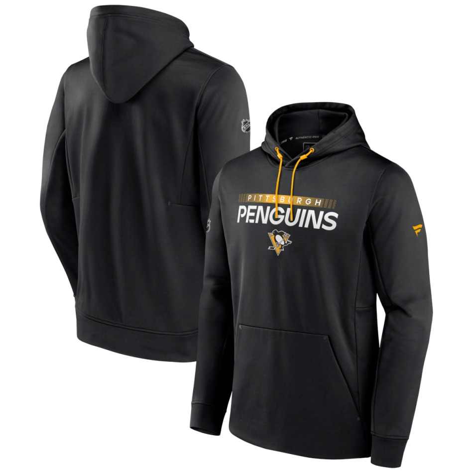Pittsburgh Penguins pánská mikina s&nbsp;kapucí RINK Performance Black-Yellow Gold - Pittsburgh Penguins mikiny, bundy, kalhoty