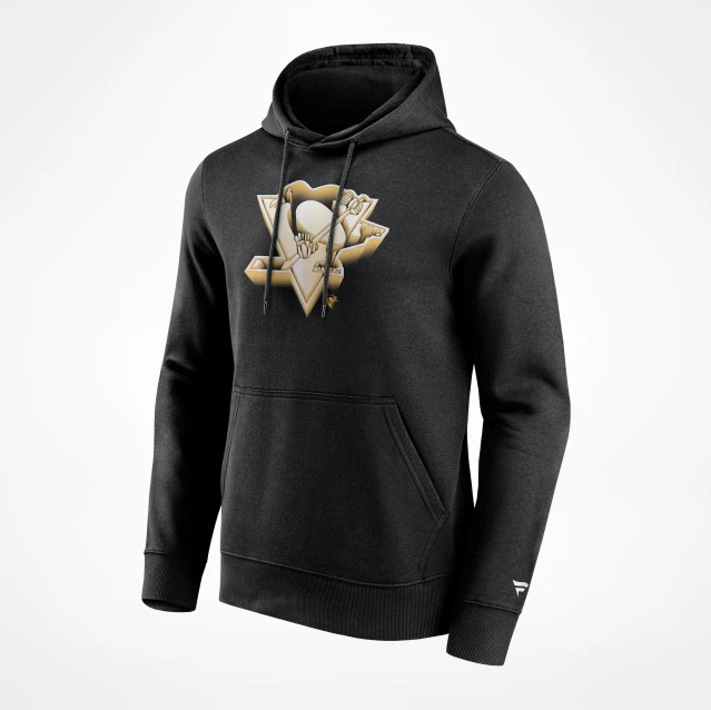 Pittsburgh Penguins pánská mikina s&nbsp;kapucí Chrome Graphic Hoodie Black - Pittsburgh Penguins mikiny, bundy, kalhoty