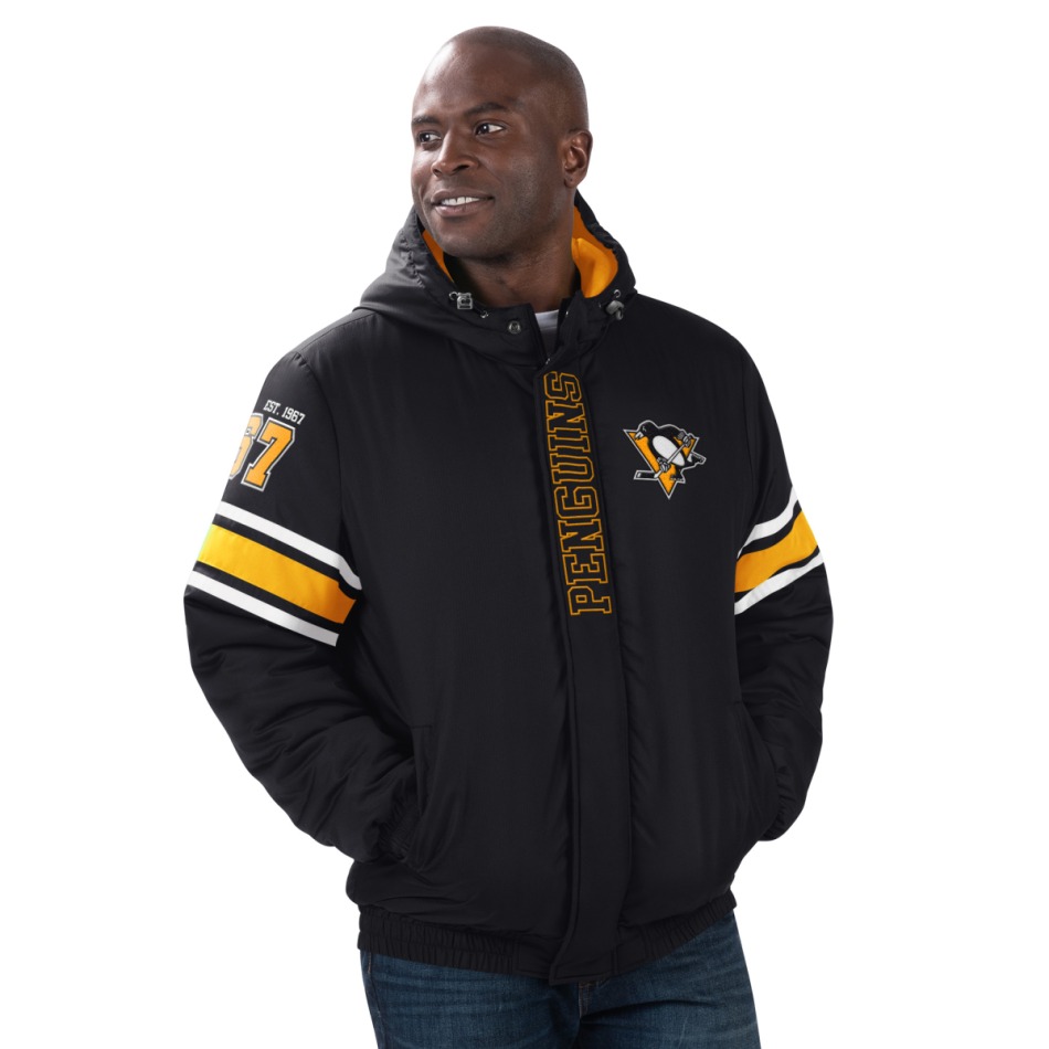 Pittsburgh Penguins pánská bunda s&nbsp;kapucí Tight End Winter Jacket - Pittsburgh Penguins mikiny, bundy, kalhoty