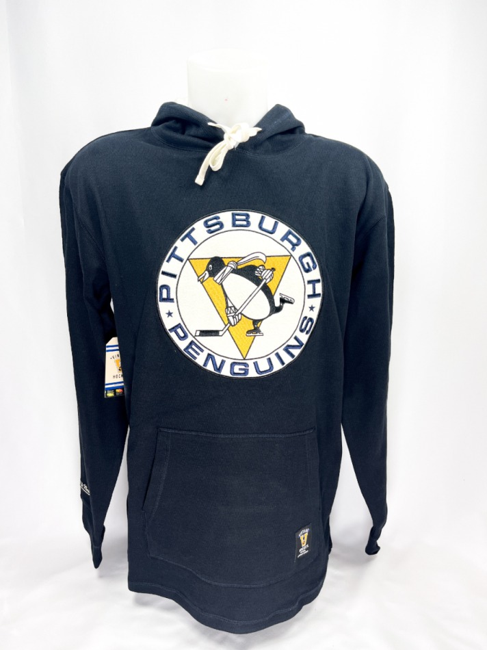 Pittsburgh Penguins pánská mikina s&nbsp;kapucí Thermal Lightweight Hoodie Vintage Logo - Pittsburgh Penguins mikiny, bundy, kalhoty