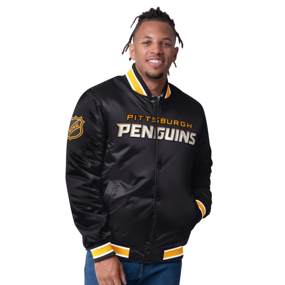 Pittsburgh Penguins pánská bunda The CLOSER Reversible Varsity Satin - Pittsburgh Penguins mikiny, bundy, kalhoty
