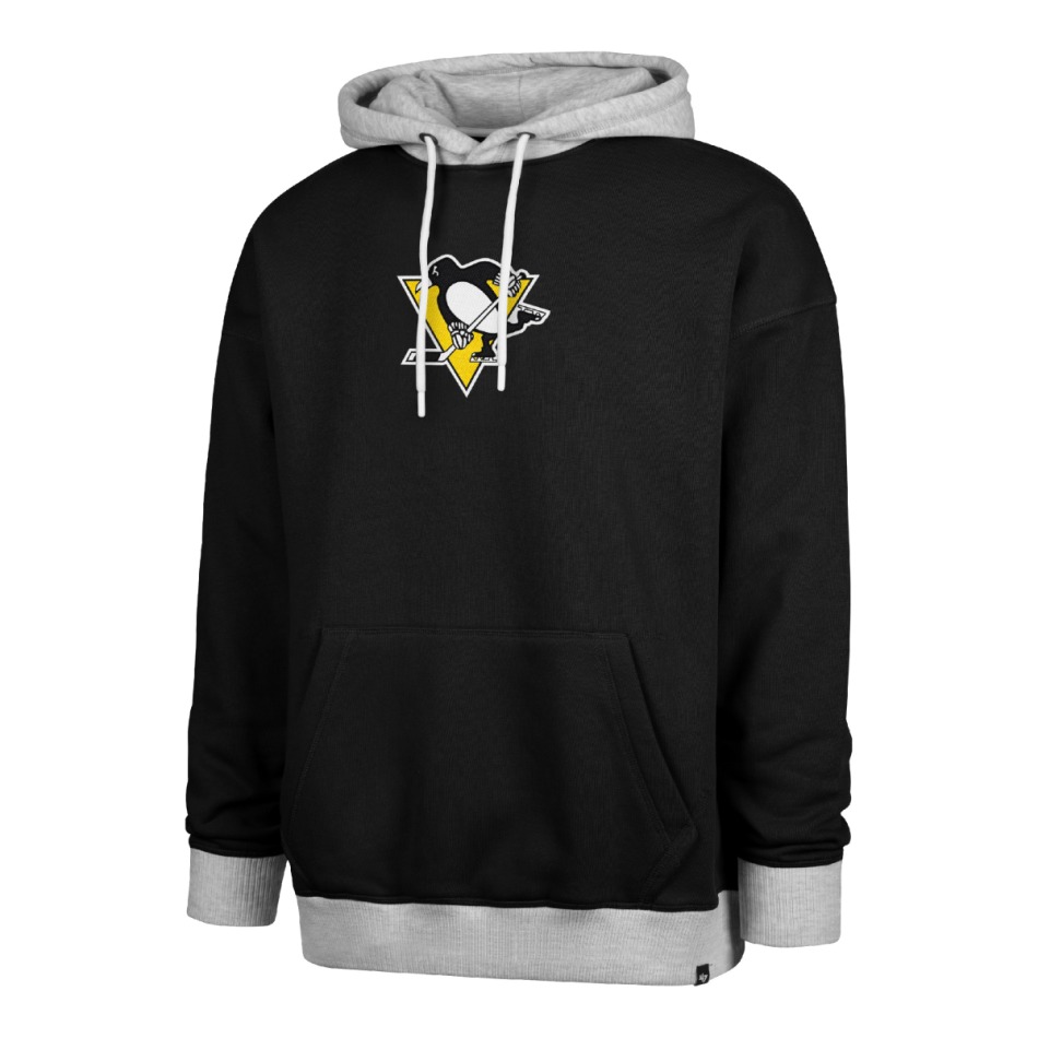 Pittsburgh Penguins pánská mikina s&nbsp;kapucí 47 Patch Drop Shoulder Hood black - Pittsburgh Penguins mikiny, bundy, kalhoty