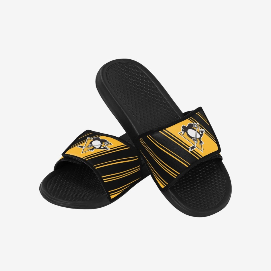 Pittsburgh Penguins pánské pantofle Legacy Velcro Sport Slide Slipper - Pittsburgh Penguins ostatní modní doplňky