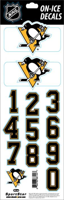 Pittsburgh Penguins samolepky na helmu Decals - Pittsburgh Penguins ostatní suvenýry