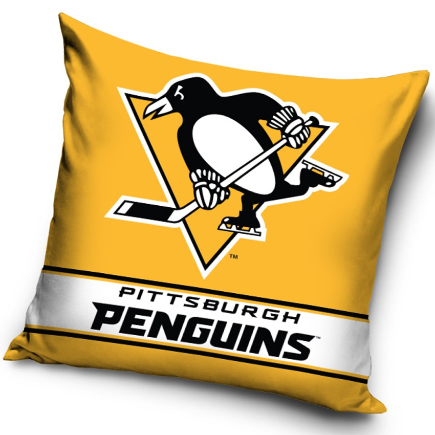 Pittsburgh Penguins polštářek logo - Pittsburgh Penguins povlečení, ručníky, deky