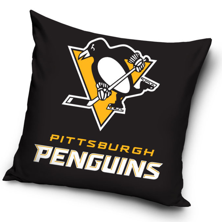 Pittsburgh Penguins polštářek black - Pittsburgh Penguins povlečení, ručníky, deky