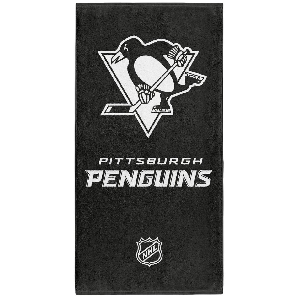 Pittsburgh Penguins osuška Classic black - Pittsburgh Penguins povlečení, ručníky, deky
