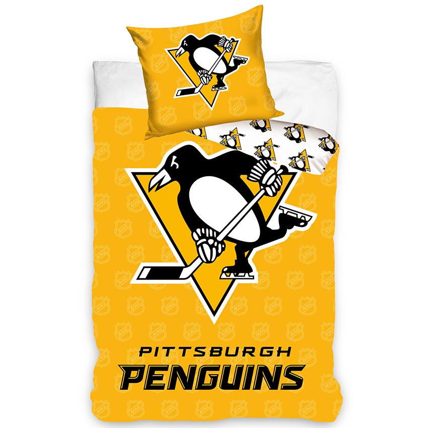 Pittsburgh Penguins povlečení na jednu postel Shield 2 - Pittsburgh Penguins povlečení, ručníky, deky