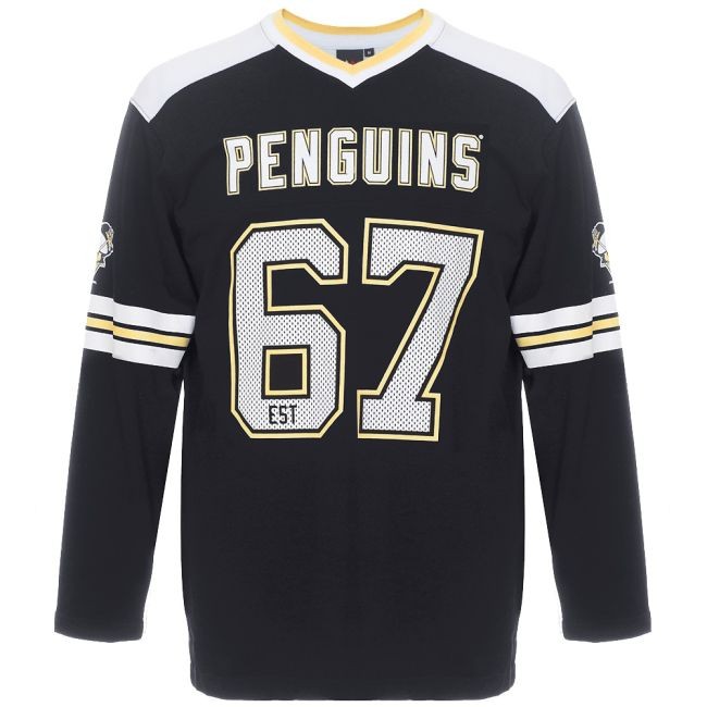 NHL tričko - Hockey Heavy Jersey Long Sleeve Penguins