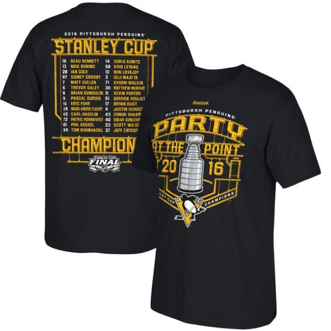 Tričko 2016 Stanley Cup Champions Celebration Roster Penguins - Pittsburgh Penguins Trička
