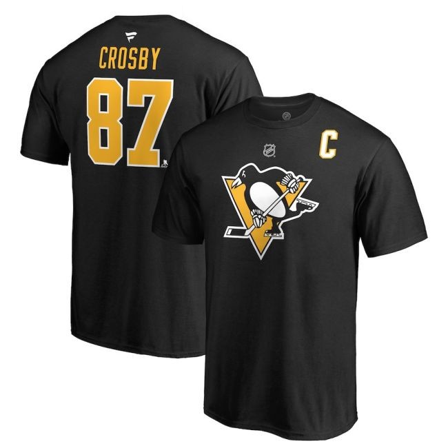 Dětské Tričko 87 Sidney Crosby Stack Logo Name & Number Penguins