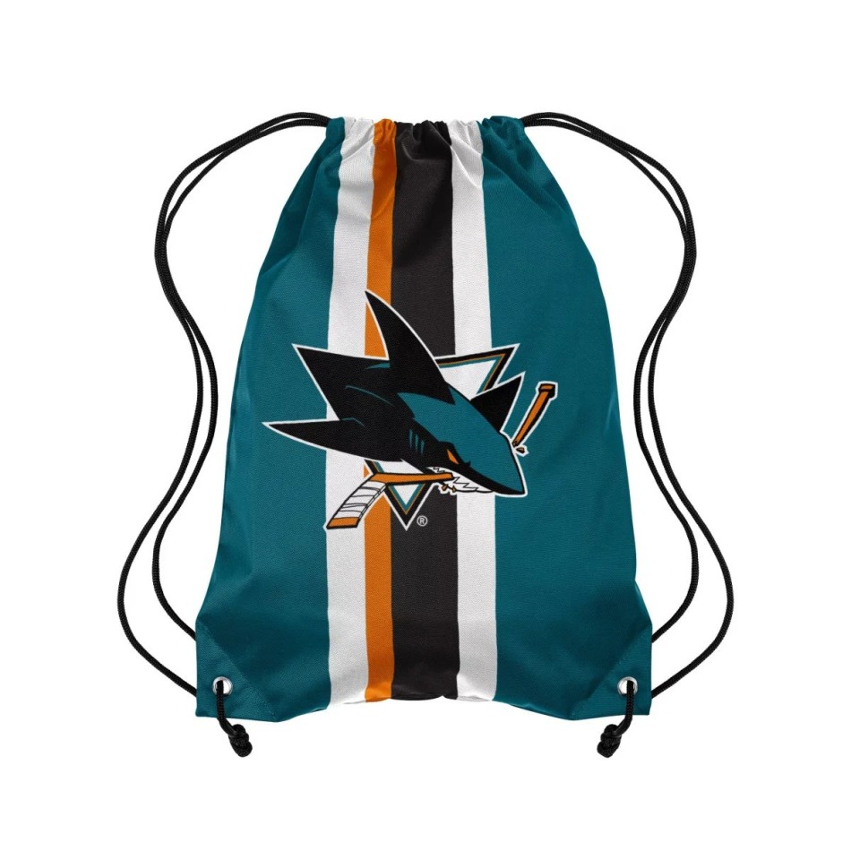 San Jose Sharks gymsak FOCO Team Stripe Drawstring Backpack - San Jose Sharks batohy, tašky, vaky