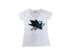 San Jose Sharks dámské tričko NHL White Shadow Logo