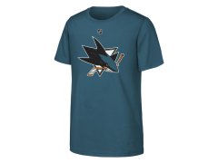 San Jose Sharks dětské tričko Macklin Celebrini #71 NHL Flat Name & Number Short Sleeve Cotton