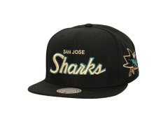 San Jose Sharks čepice flat kšiltovka Cream Script Snapback black