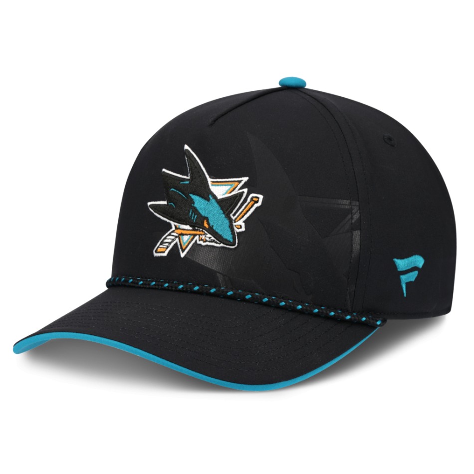 Pánská kšiltovka San Jose Sharks NHL Fanatics Black On Stage Podium Draft A-Frame Adjustable