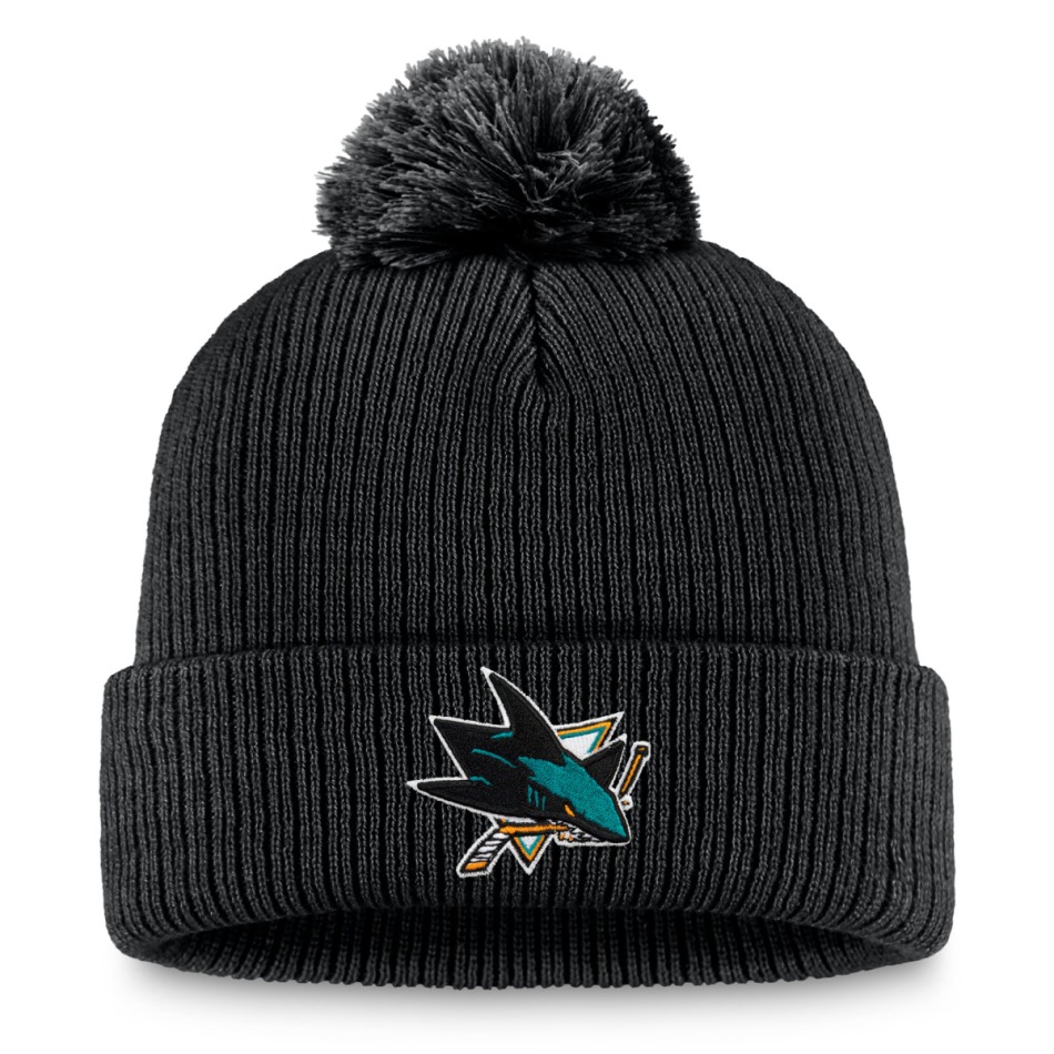 San Jose Sharks zimní čepice A/CAP Beanie Cuff Pom - San Jose Sharks kšiltovky, čepice, rukavice