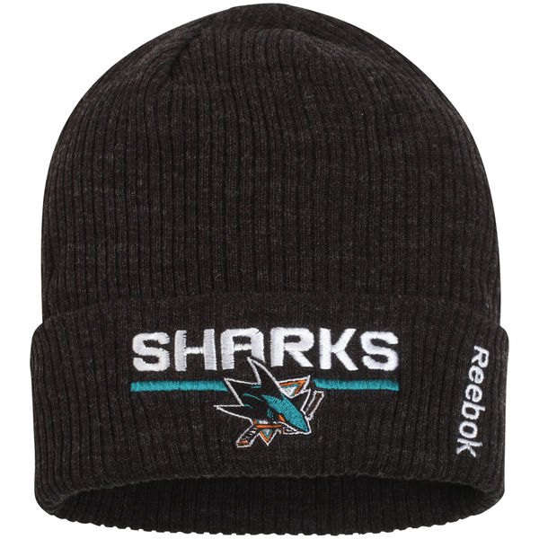 San Jose Sharks zimní kulich black Locker Room 16 - San Jose Sharks kšiltovky, čepice, rukavice
