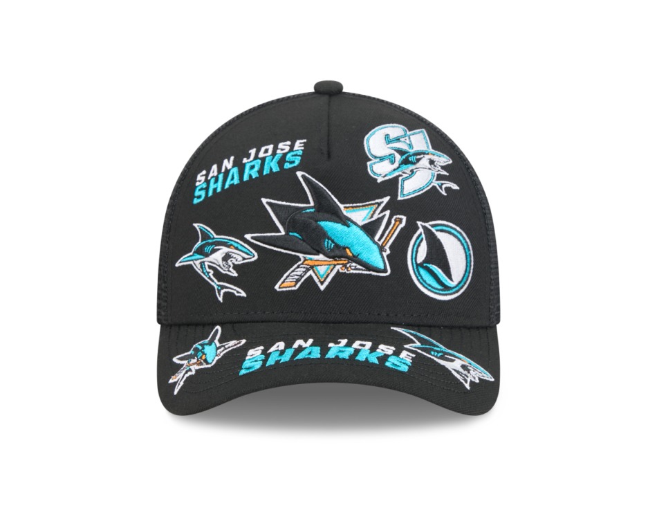 San Jose Sharks čepice baseballová kšiltovka NHL 9FORTY M-Crown A-Frame Trucker All Over - San Jose Sharks kšiltovky, čepice, rukavice