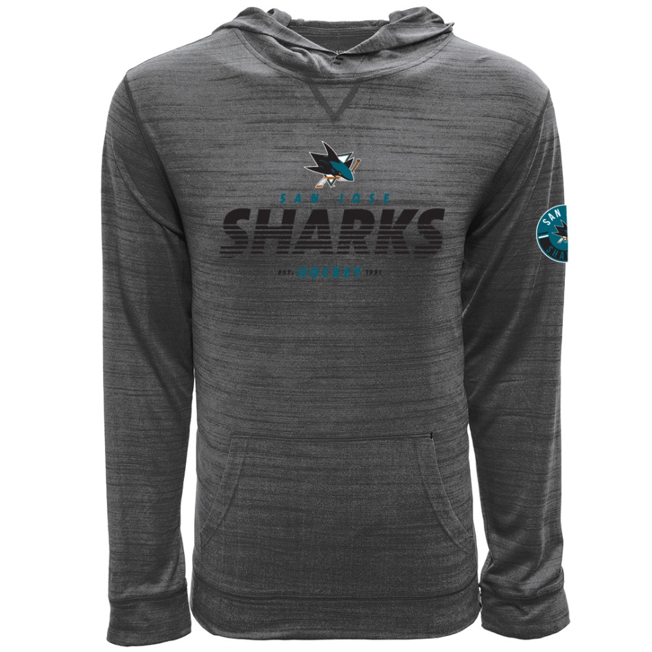 San Jose Sharks pánská mikina s&nbsp;kapucí grey Static Hood - San Jose Sharks mikiny, bundy, kalhoty