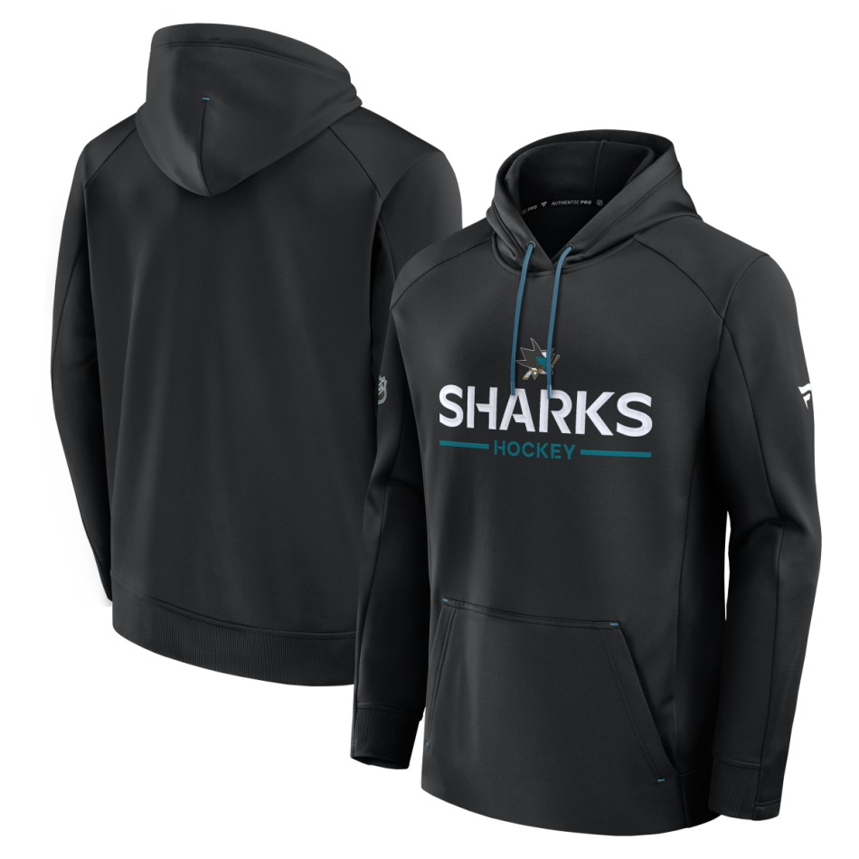 San Jose Sharks pánská mikina s&nbsp;kapucí Authentic Pro Rink Poly Fleece POH - San Jose Sharks mikiny, bundy, kalhoty