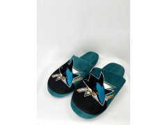San Jose Sharks pánské pantofle Team Logo Staycation Slipper