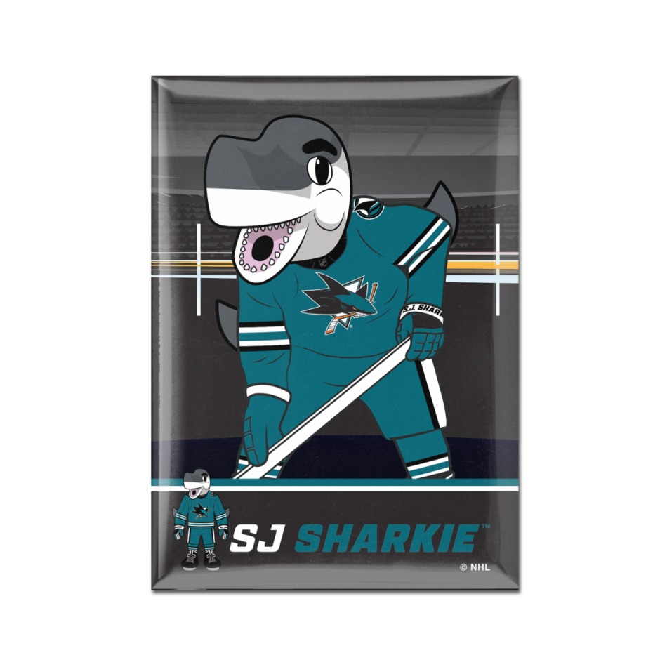 San Jose Sharks magnetka Metal Mascot - San Jose Sharks ostatní suvenýry