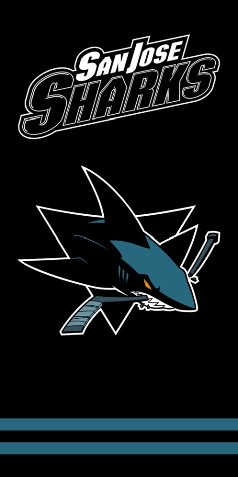 San Jose Sharks plážová osuška black - San Jose Sharks povlečení, ručníky, deky