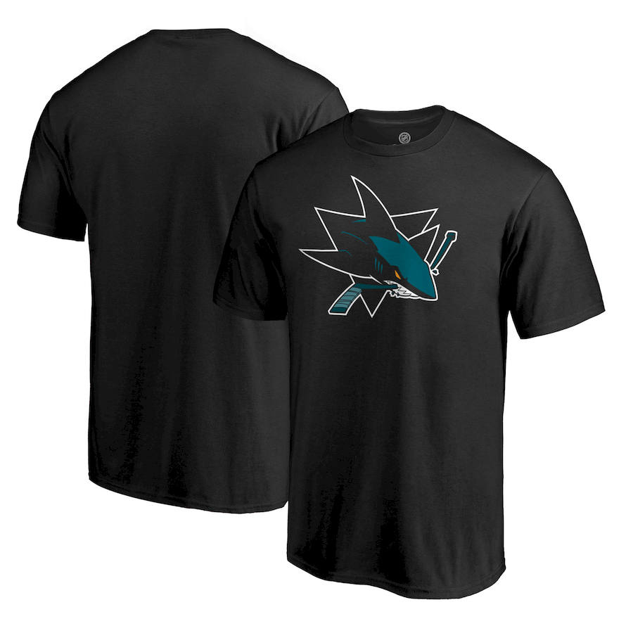 San Jose Sharks pánské tričko Alternate Logo black - San Jose Sharks trička, polo trička, košile