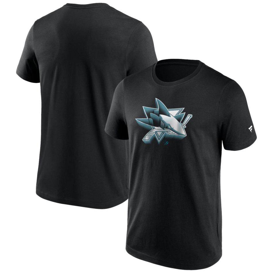 San Jose Sharks pánské tričko Chrome Graphic T-Shirt Black - San Jose Sharks trička, polo trička, košile
