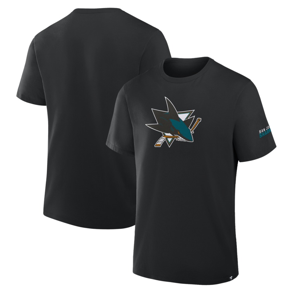 San Jose Sharks pánské tričko Hat Trick black - San Jose Sharks trička, polo trička, košile