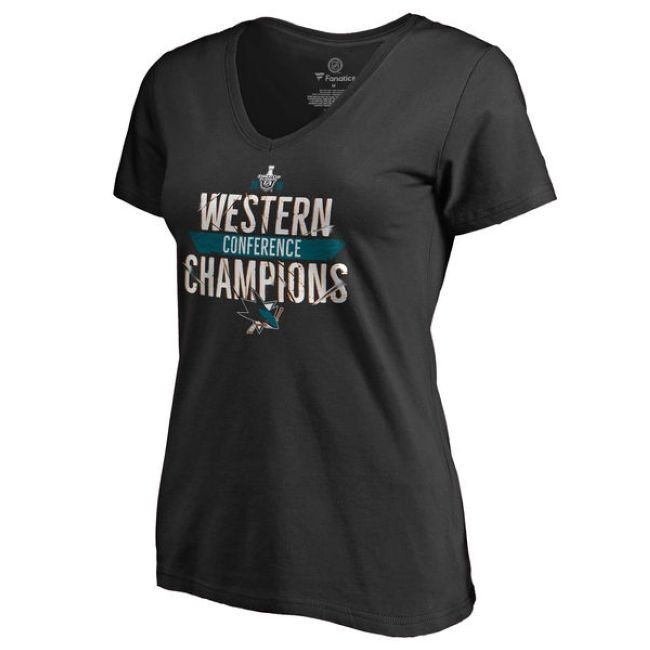 Dámské Tričko 2016 Western Conference Champions Breakaway Sharks - San Jose Sharks Trička