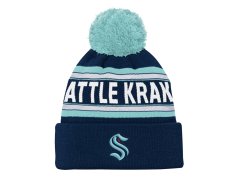 Seattle Kraken dětská zimní čepice Jacquard Cuffed Knit With Pom