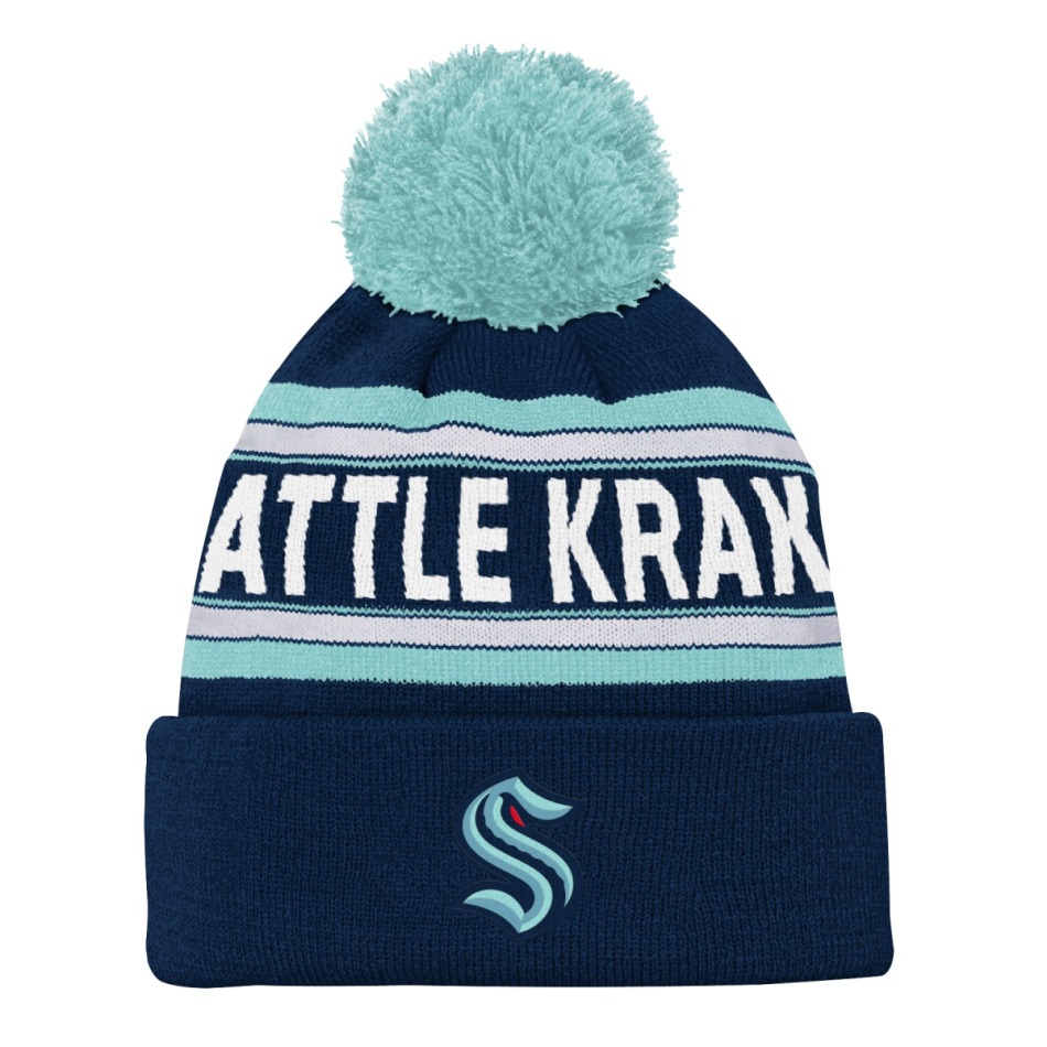 Seattle Kraken dětská zimní čepice Jacquard Cuffed Knit With Pom - Seattle Kraken dětské oblečení