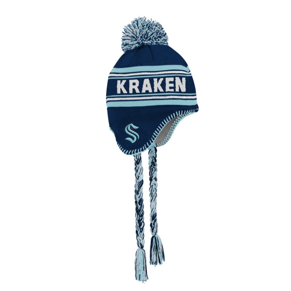 Seattle Kraken dětská zimní čepice Jacquard Tassel Knit With Pom - Seattle Kraken dětské oblečení