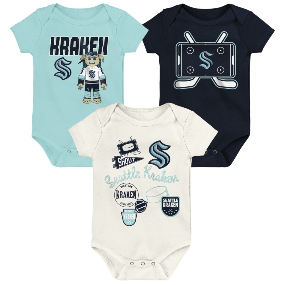 Seattle Kraken dětské body Littlest Player 3Pk Creeper Se
