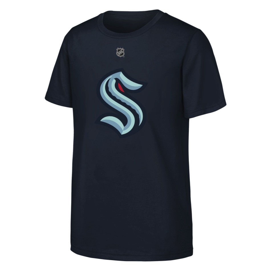 Dětské tričko Matty Beniers #10 Seattle Kraken NHL Flat Name & Number Short Sleeve Cotton