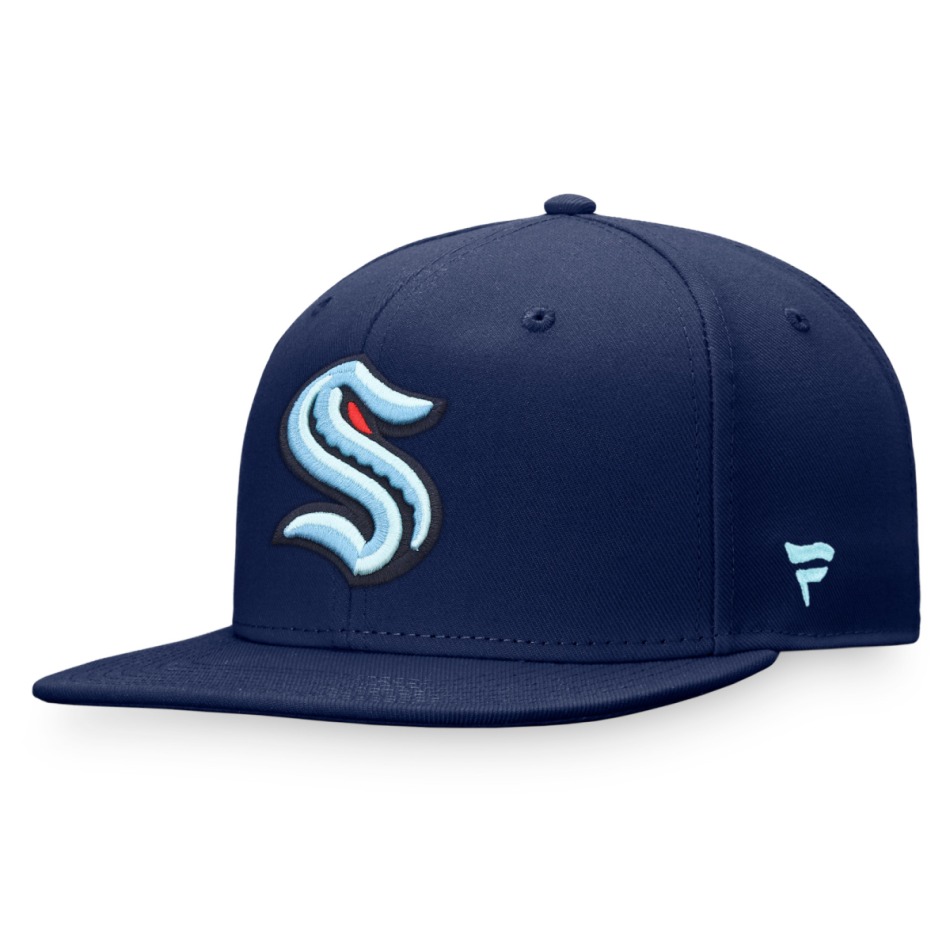 Seattle Kraken čepice flat kšiltovka Core Snapback blue - Seattle Kraken kšiltovky, čepice, rukavice