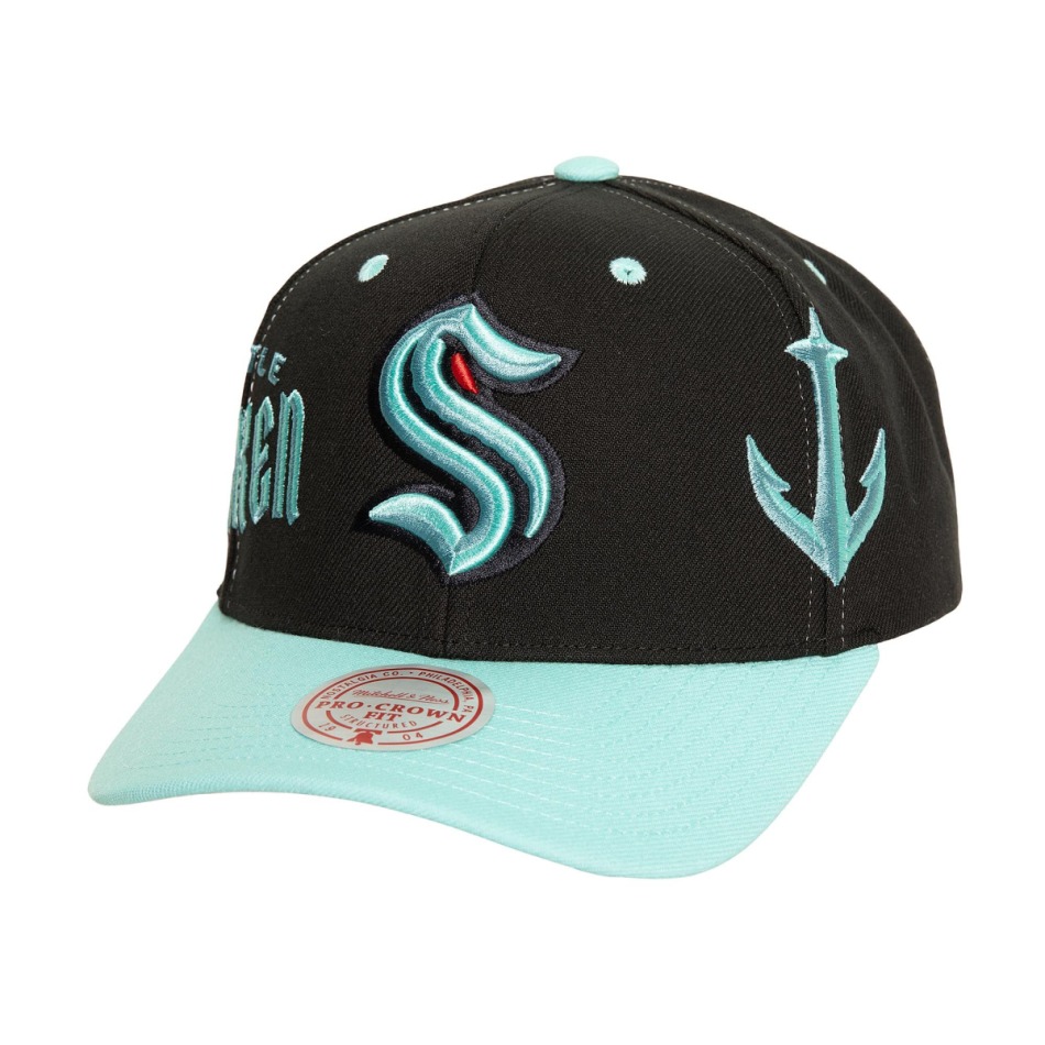 Seattle Kraken čepice flat kšiltovka Overbite Pro Snapback - Seattle Kraken kšiltovky, čepice, rukavice