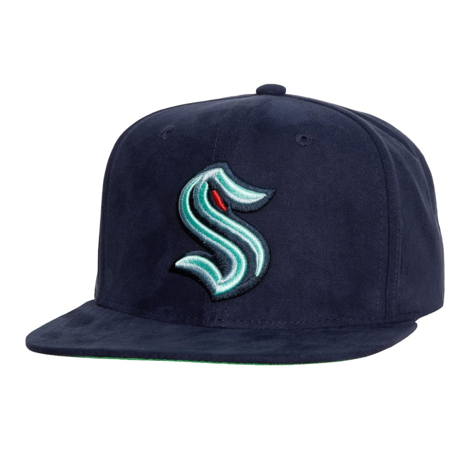 Seattle Kraken čepice flat kšiltovka Sweet Suede Snapback - Seattle Kraken kšiltovky, čepice, rukavice