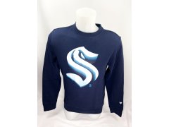 Seattle Kraken pánská mikina Chrome Graphic Crew Sweatshirt Maritime Blue