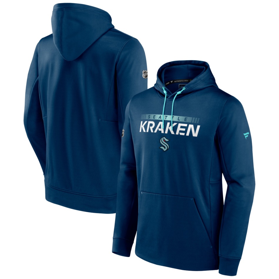 Seattle Kraken pánská mikina s kapucí Traditional Navy-Icy Blue