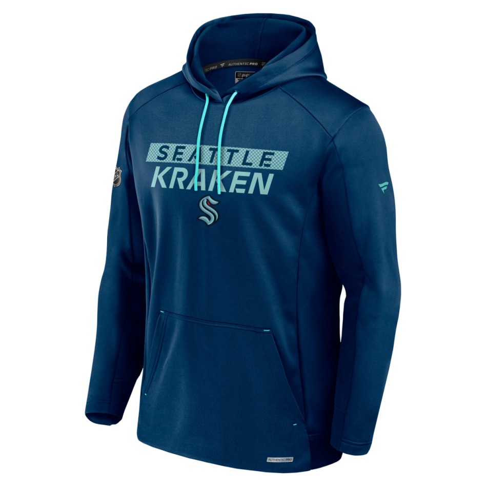 Seattle Kraken pánská mikina s&nbsp;kapucí AP Rink Poly Fleece Pullover Hood - Seattle Kraken mikiny, bundy, kalhoty