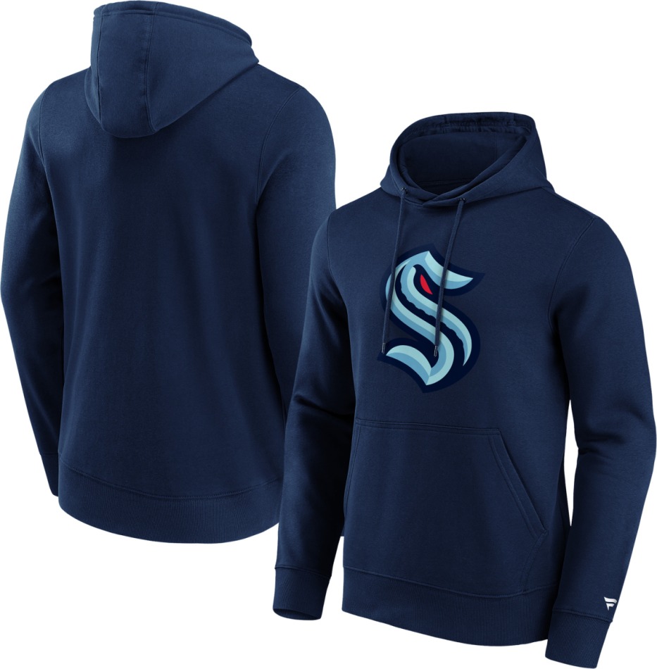 Seattle Kraken pánská mikina s kapucí Primary Logo Graphic navy