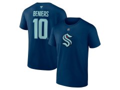 Seattle Kraken pánské tričko Matty Beniers #10 Stack Logo Name & Number