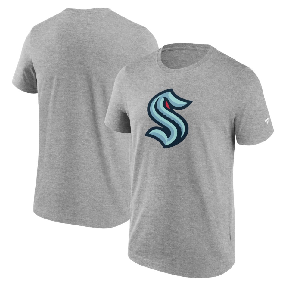 Seattle Kraken pánské tričko Primary Logo Graphic T-Shirt Sport Gray Heather - Seattle Kraken trička, polo trička, košile